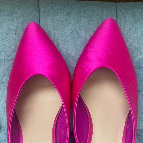 Loeffler Randall Fuchsia Satin kitten heel Mules - Picture 4 of 7